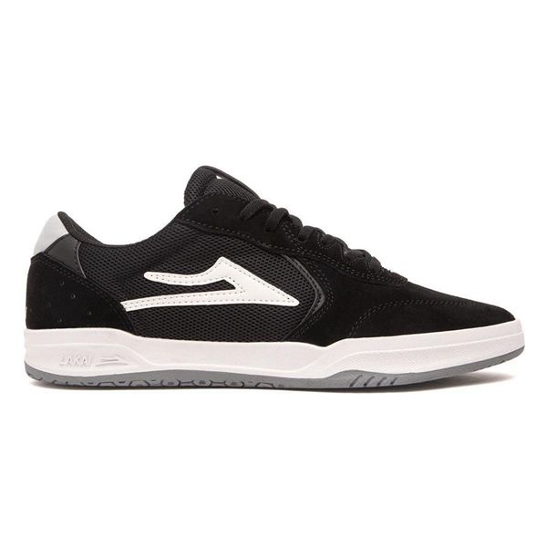 LaKai Atlantic Black/White/Grey Skate Shoes Mens | Australia LI3-3604